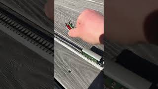 Trippy Japanese train being trippy n scale kato outdoor garden #nscale #train #japanesetrains 