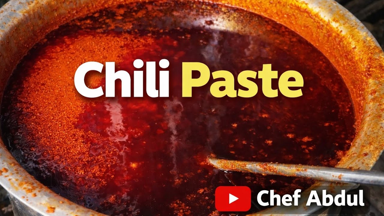 🔥 Homemade Chili Paste Recipe | Restaurant Style Red Chili Paste | Chef Abdul