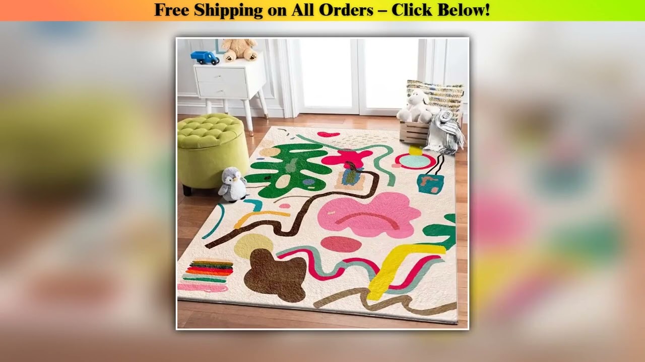 Nordic Children's Room Carpet Reading Area Baby Crawling Mats Large Area Home Living Room Bedroom