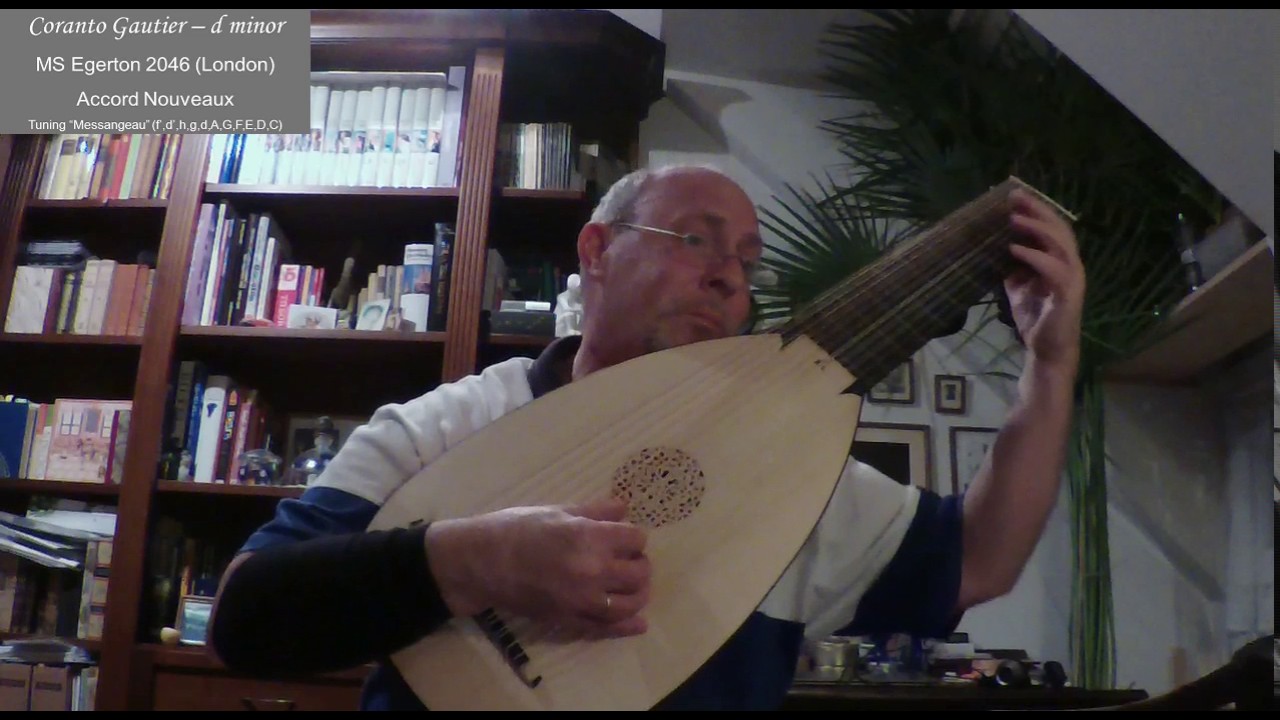 Coranto Gautier for Baroque Lute in Accords Nouveaux tuning