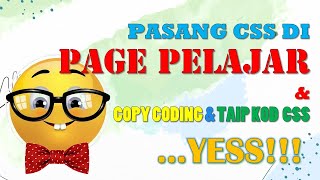 SAINS KOMPUTER SPM: PASANG CSS PADA PAGE PELAJAR DI PROJEK BASIC