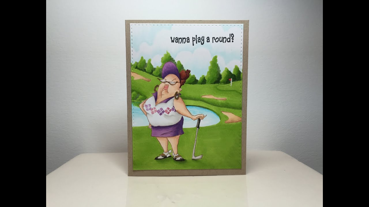 Playing A Round Card Using Copics and Art Impressions (With new improved audio!)