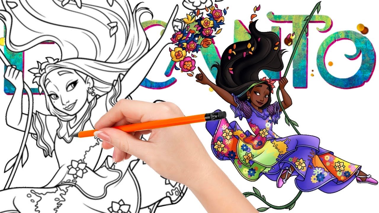 How to draw Isabela has the ability to make flowers grow Encanto