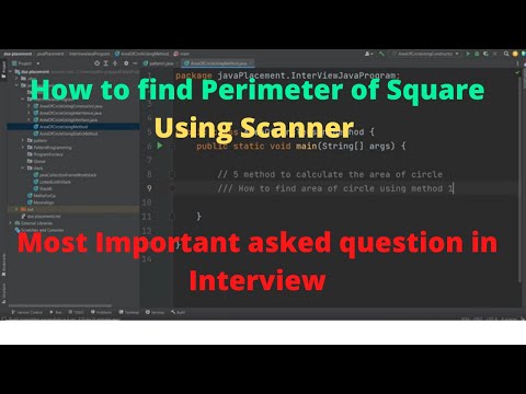 How to find Perimeter of Square Using Scanner | Most Important asked question in Interview