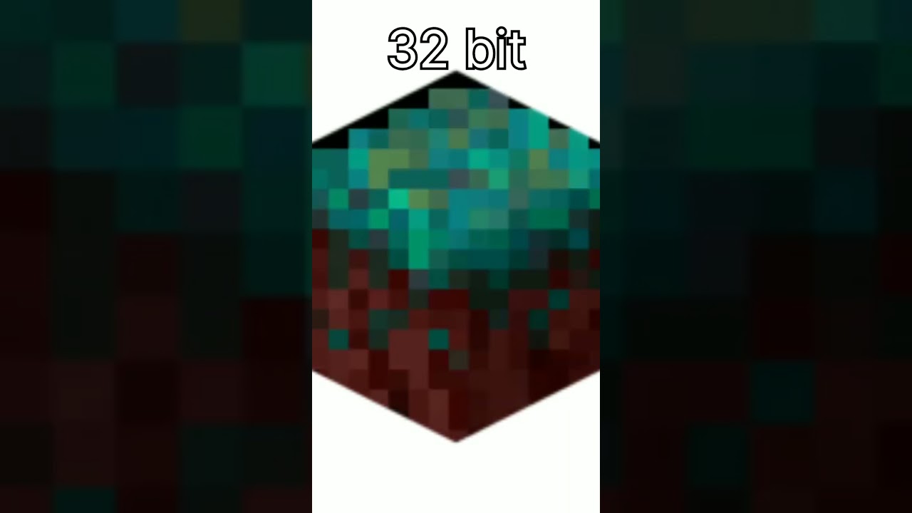 1,2,4,8,16,32,64,128bits Minecraft distorted block 