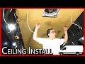 Interior ceiling install with plywood | FOUR SEASON VAN LIFE | EP.26