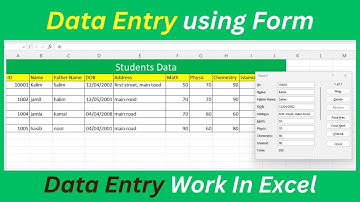 Data Entry using Form in Microsoft Excel | Data Entry in Excel #data_entry_in_excel