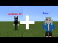 I have Combined Cartoon Cat with Sans and That's What Happened l Minecraft Modded Hack