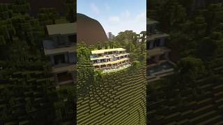 Minecraft: Modern Cliff Mansion | Timelapse | Tutorial | #shorts #builds #minecraft