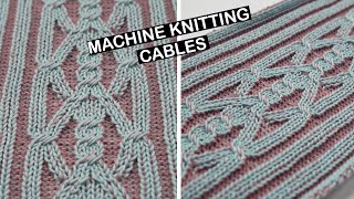 Machine knitting - Cable design idea. Knitting cables on a double bed knitting machine.