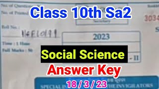 Social Science Answer Key Ll All Set Ll Ans Key Sa2 Class 10th Ll