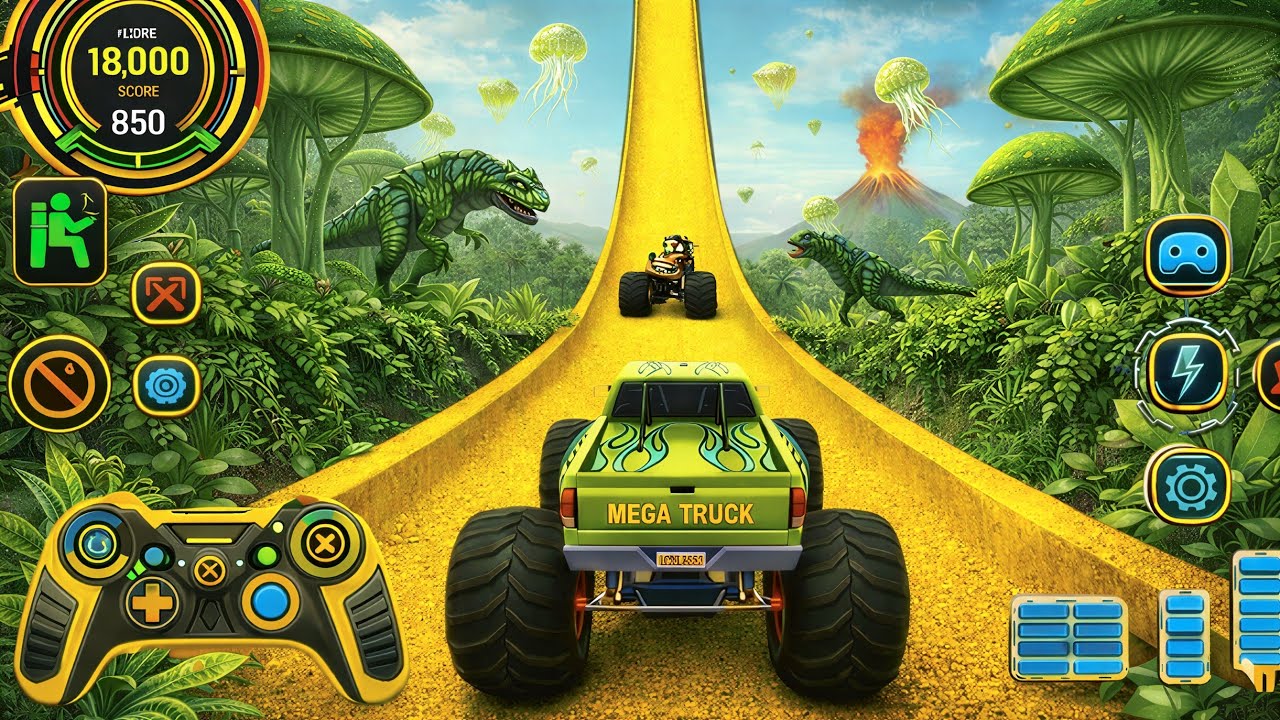 Monster Truck Stunt Racing – Impossible Mega Ramp Drive 3d - Android Gameplay 