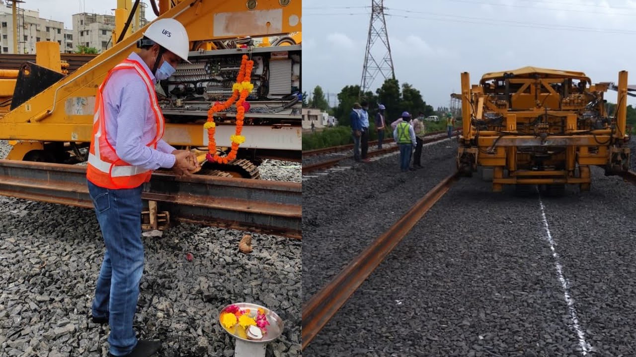 NTC machine starts Rail Track Construction in WDFC near Vadodara in Gujarat News Station YouTube