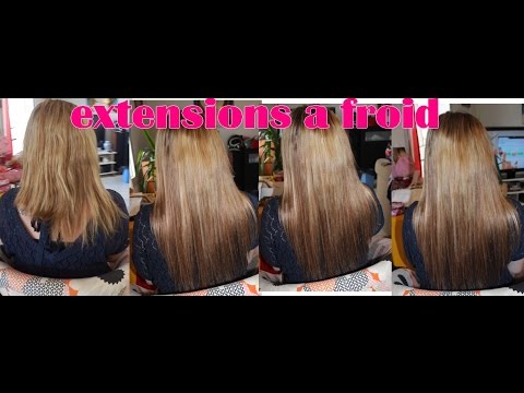 pose d extensions de cheveux sur carre plongeant asymétrique - YouTube