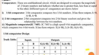 Module-2: Comparator- Digital System Design