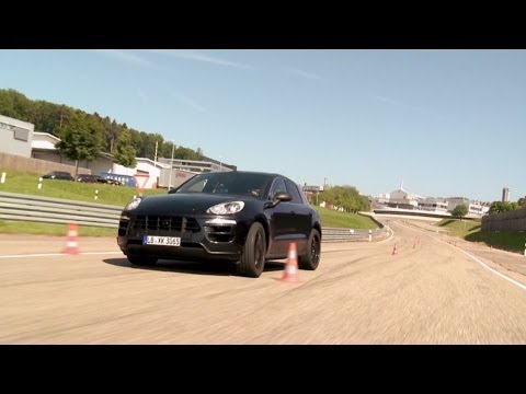 The new Porsche Macan at the test track in Weissach