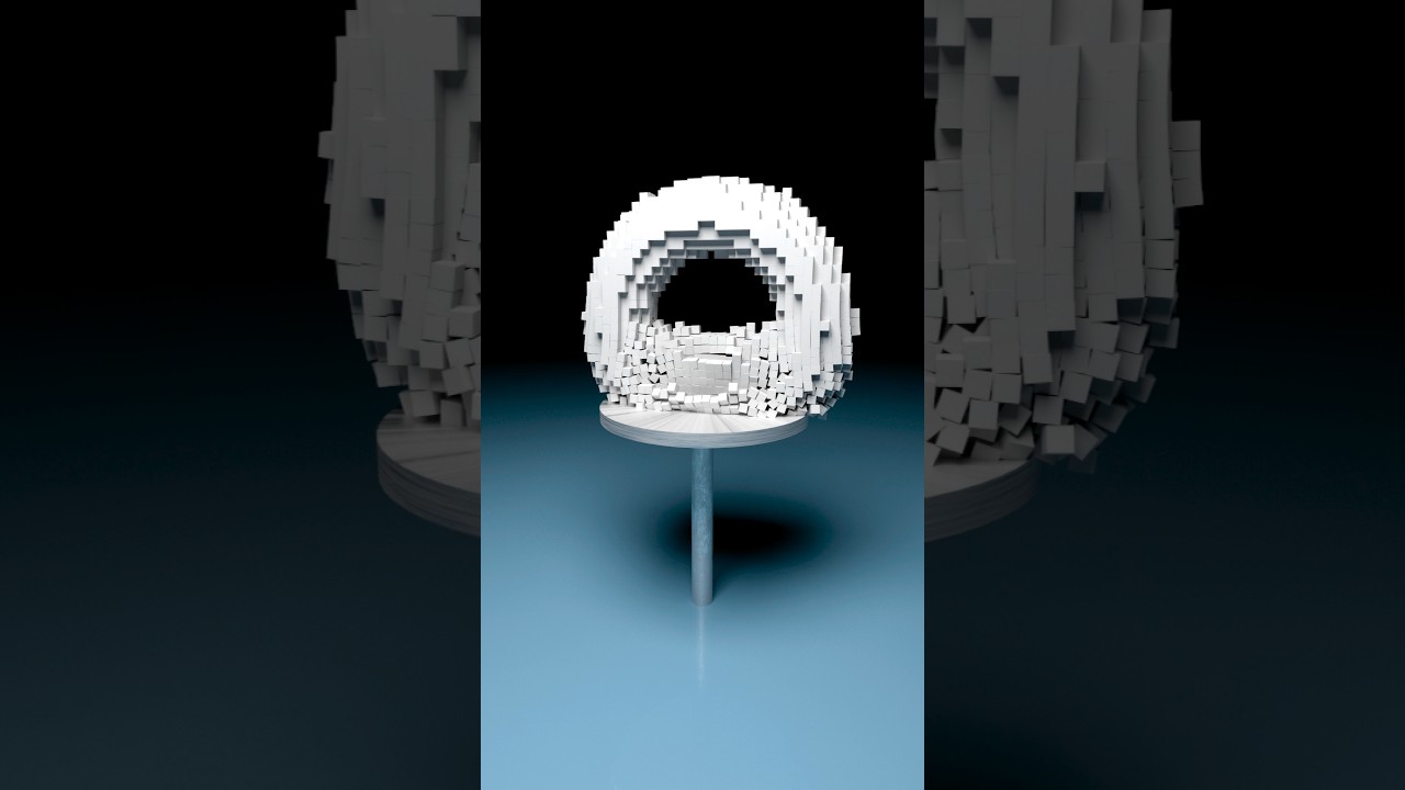 Cube Demolition Satisfying 3D Simulation 