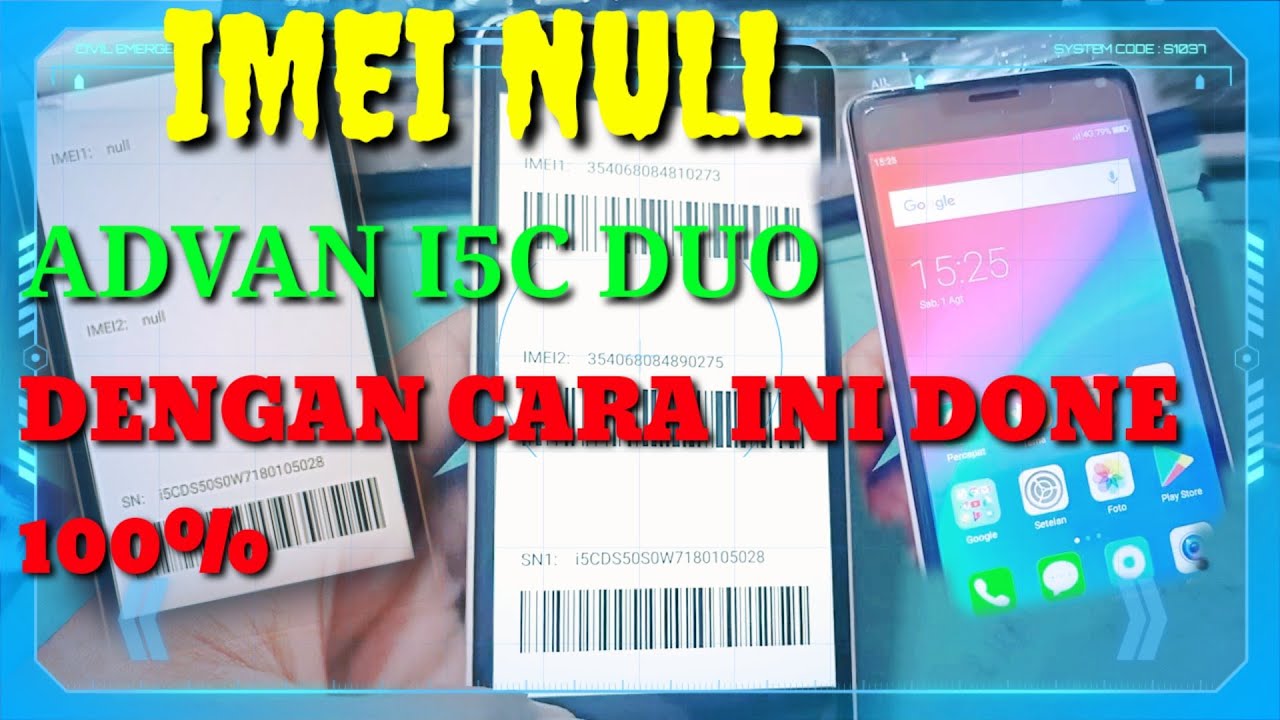 CARA SOFTWARE IMEI NULL ADVAN I5C DUO DENGAN MUDAH VIA {QGDP}