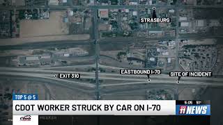 CDOT worker struck by truck on I-70