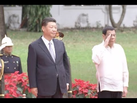 Duterte Holds Welcome Ceremony for Xi newspaper mockup
