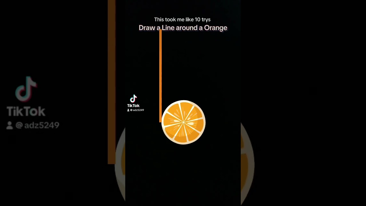 Making an outline on an orange