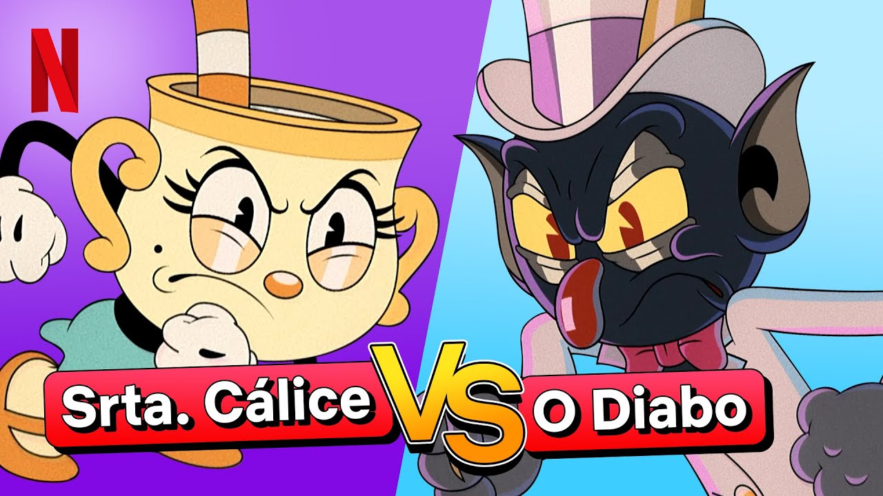 A BATALHA da Srta. Cálice VS. O Diabo | Cuphead - A Série | Netflix Brasil