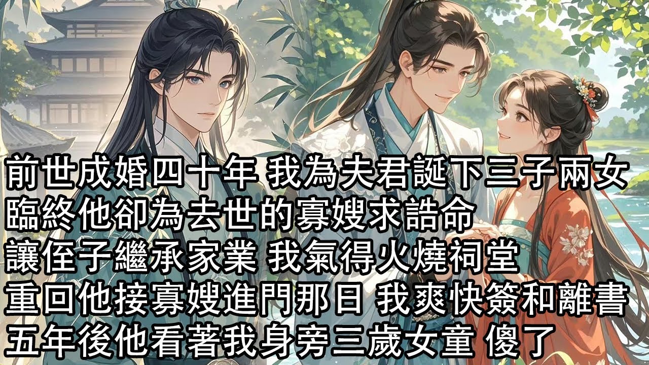 【一口氣看完】前世成婚四十年 我為夫君誕下三子兩女，臨終他卻為去世的寡嫂求誥命，讓侄子繼承家業 我氣得火燒祠堂，重回他接寡嫂進門那日 我爽快簽和離書，五年後他看著我身旁三歲女童 傻了