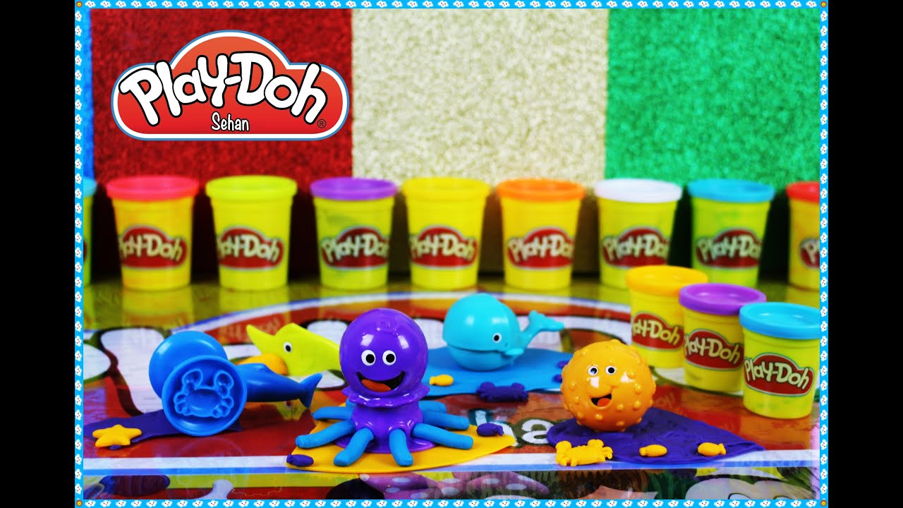 Play-Doh Ocean Tools Playset ! Playdough Puffer Fish - Octopus - Whale