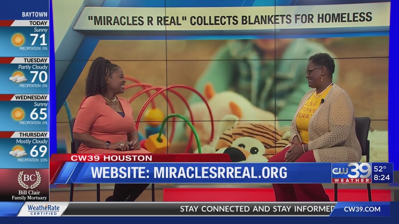 CW39 Houston "Miracles R Real Outreach" Helping Homeless with Blankets