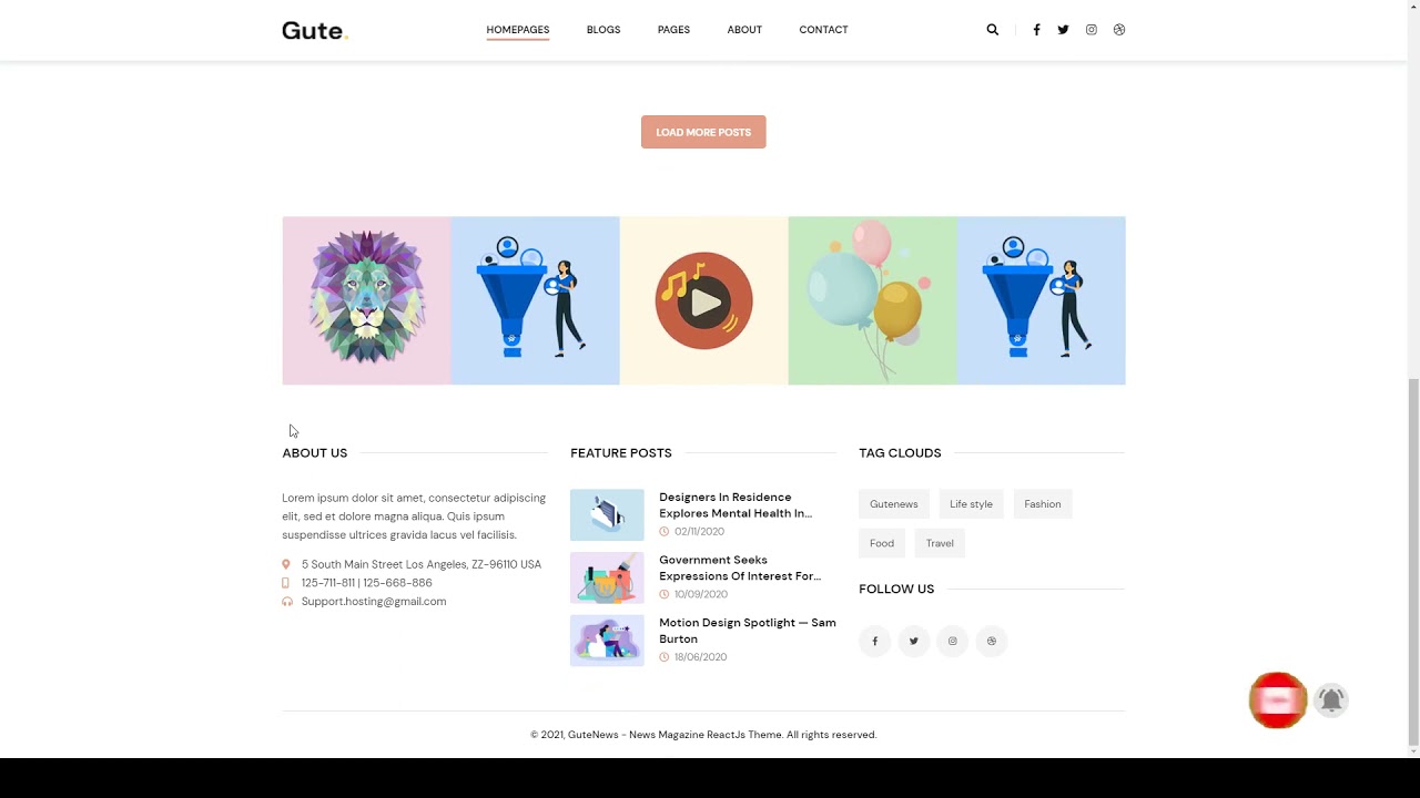 Gute - React Next Minimalist Blog Template 15 photo