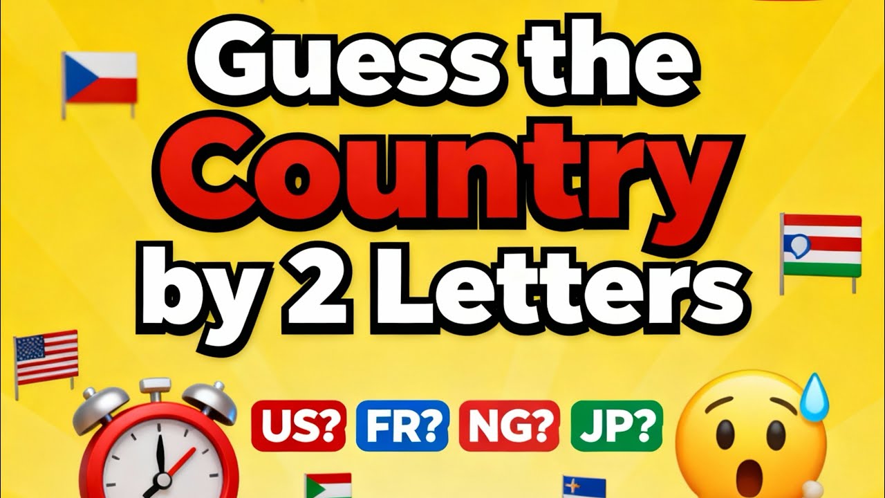 Guess the country by its two letters; Only Genius can score 90%