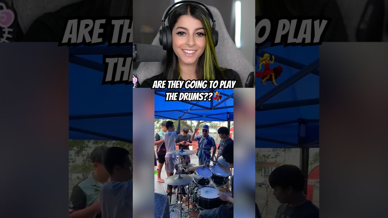 do you play the drums?🥁#reaction #egirl #shorts #fyp