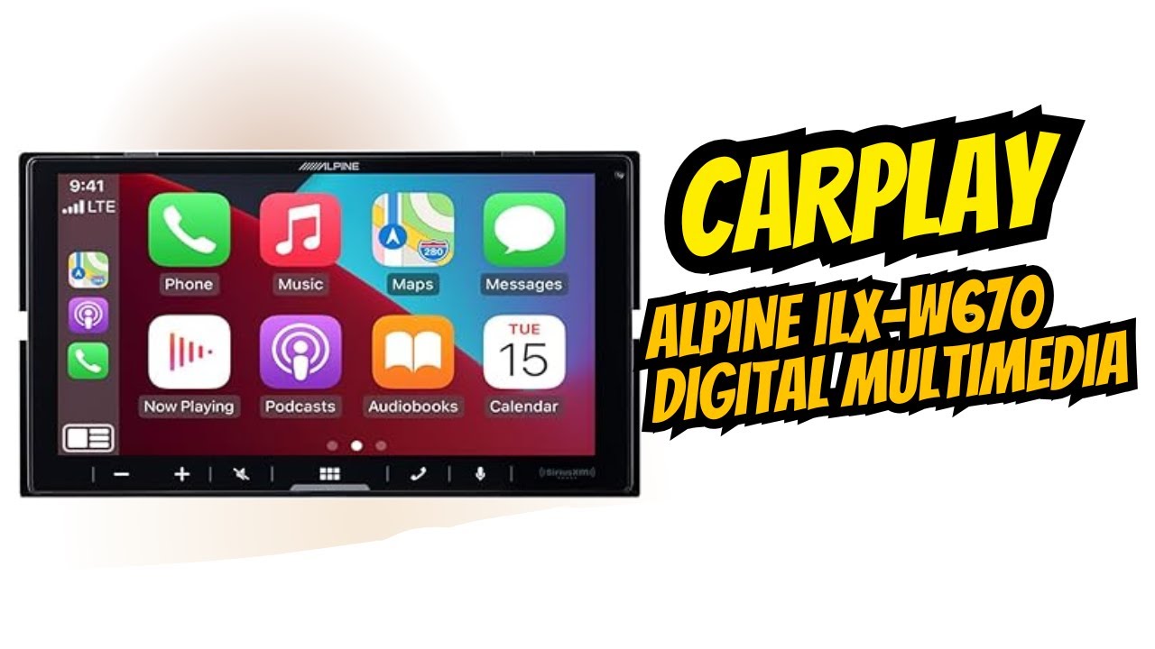Alpine iLX-W670 Digital Multimedia Receiver | Apple CarPlay & Android Auto Compatible