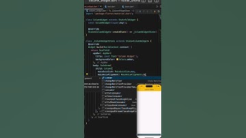 Flutter column widget