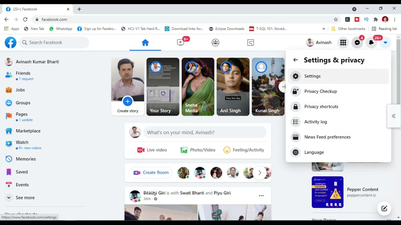 how to change facebook primary email id and contact number | फेसबुक ईमेल आईडी और mobile कैसे बदलें