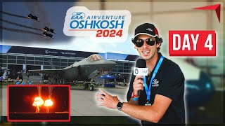 EAA Airventure Oshkosh 2024 Day 4 | Walkaround ft. Night Airshow Explosions