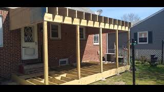 How to build a screened-in porch or deck with roof canopy