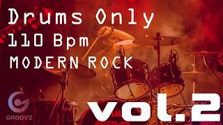 Modern Rock Drums Only | 110 Bpm | Groovz