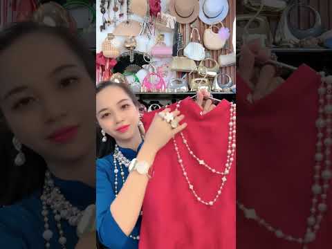 Dây Chuyền Ngọc Trai Thu Đông - Phụ Kiện Áo Len Mê Áo Dài