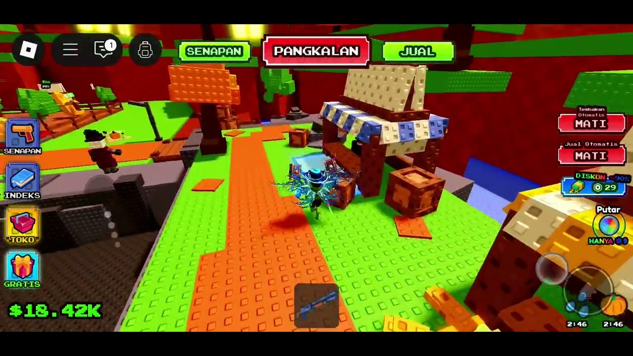 Main game menembak brainrot