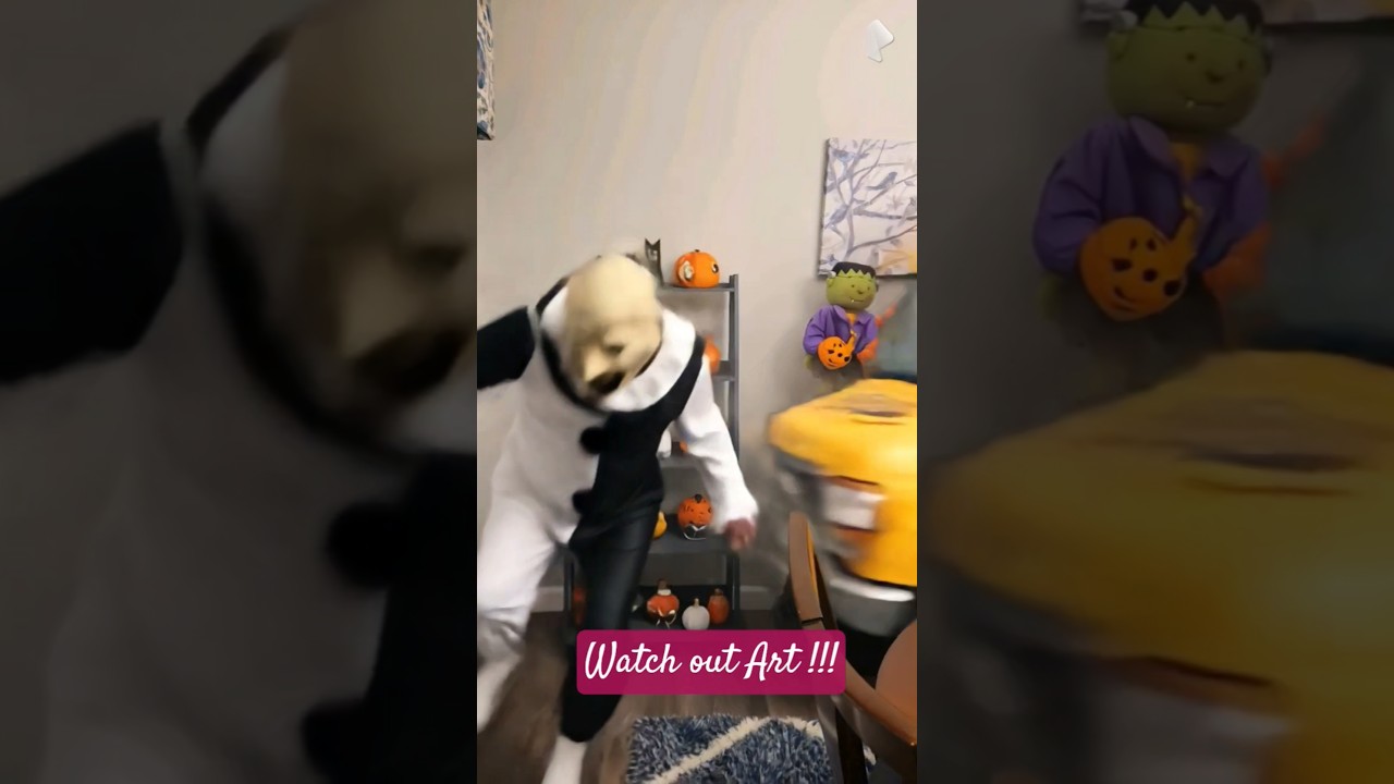 ART THE CLOWN nearly hit by a TRUCK 