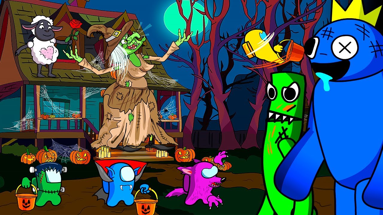 The BEST Halloween Adventure EVER with CHOO CHOO CHARLES, AMANDA and RAINBOW FRIENDS