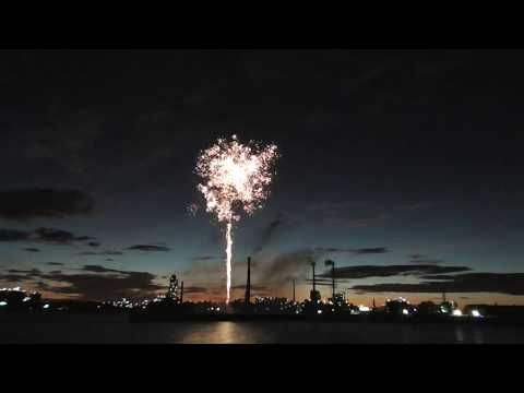 第64回宇部市花火大会2018 2 プログラム1番 音楽花火・連発・単発・大型花火 山口県宇部市宇部港 20180721_200516