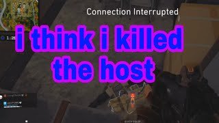 When the host rage quits blackout