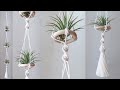 DIY Macrame Air Plant Hanger  / 마크라메 이오난사 행거 / Suspensión Macrame Air Plant