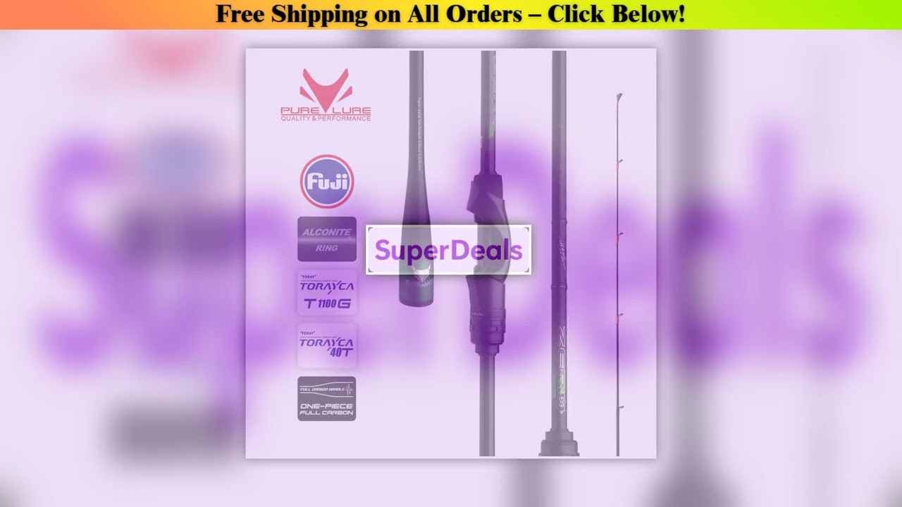 PURELURE ZERO Small Bait Light High Carbon Long Throwing Rod Rock Fishing Spinning