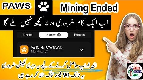 Verify via Paws Web Task Complete Process |How to connect Wallet Address for Withdrawal |PAWS Update
