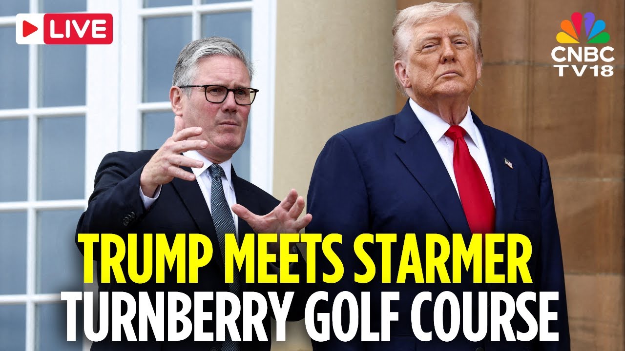 LIVE: President Trump Meets UK's Keir Starmer at Turnberry Golf Course After US-EU Trade deal | N18G