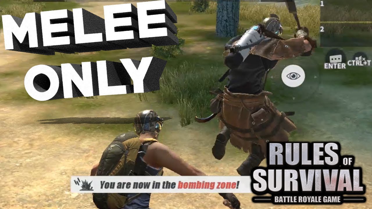 RULES OF SURVIVAL MELEE ONLY CUSTOM GAME MODE!!