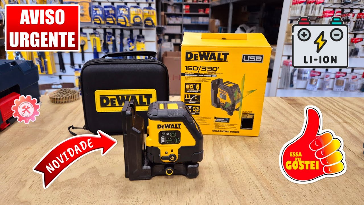 Lançamento Dewalt No Brasil - Nível a Laser A Bateria